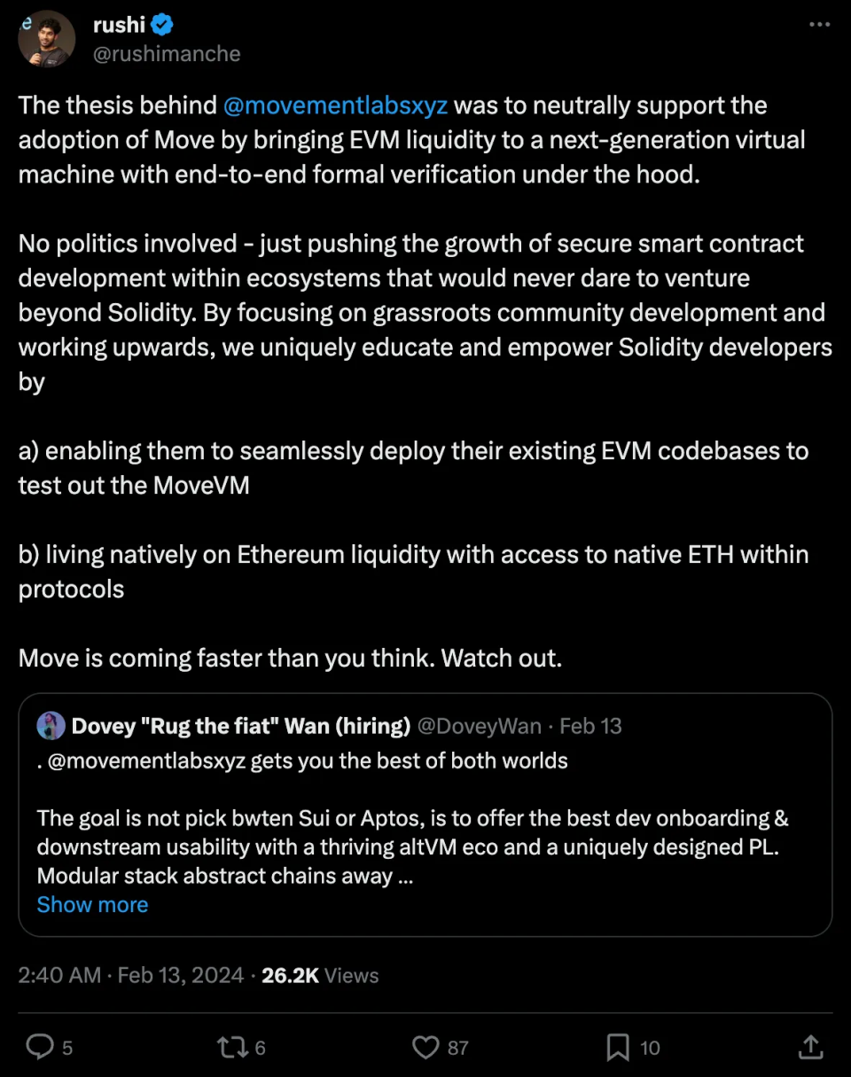 Movement Labs与联合创始人分道扬镳，开启新发展阶段