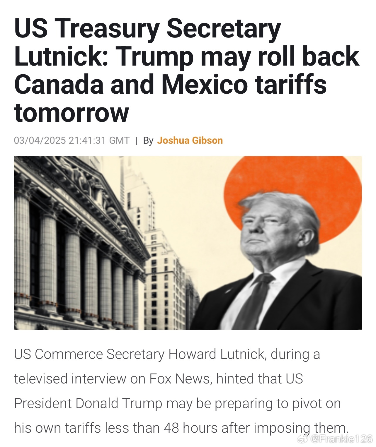 美国商务部长Lutnick撤回电子产品关税减免决策，全球贸易格局的新挑战